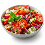 Tomatensalat Mit Mozzarella : Zwiebeln